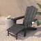 Flash Furniture Gray Adirondack Chair with Ottoman and Cupholder LE-HMP-1044-110-GY-GG - alternate 2